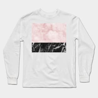 Sivec Rosa pink & Campari black marble Long Sleeve T-Shirt